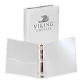 Sealed & Stitched Ring Binders w/ 1" Ring (White)